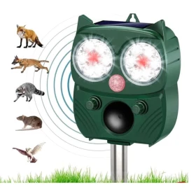LED Solar Pet Light Animal Ultrasonic Cat Repellent Waterproof