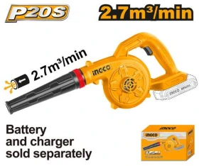 INGCO P20S Cordless Air Blower – Powerful 2.7m³/min Airflow (Battery & Charger Not Included) CABLI20028