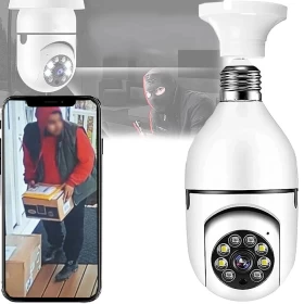 Wireless Wifi 360 Degree Bulb Camera