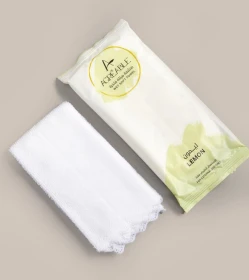 Luxury wet towel lemon