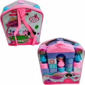 Building Blocks With Three Dolls