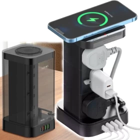 LDNIO Wireless Charging Power Socket