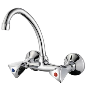 Kitchen mixer, wall mixer, sink mixer, chrome