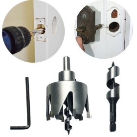 2Pcs Wood Door Lock  Installation Hole