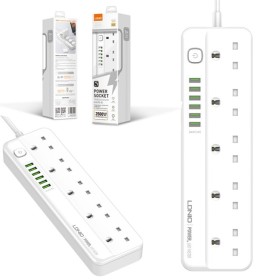 Universal Power Socket - Five Socket Port - Six Usb Port