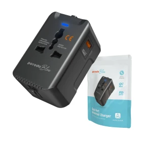 Porodo Blue PD20 Dual Port Universal Charger - Black