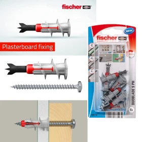 Fischer DuoBlade S PH K NV Plug with pan head screw 6pcs