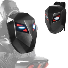 Hard Motorcycle Travel Bag with LED Light, Waterproof Travel Bag Laptop Bag