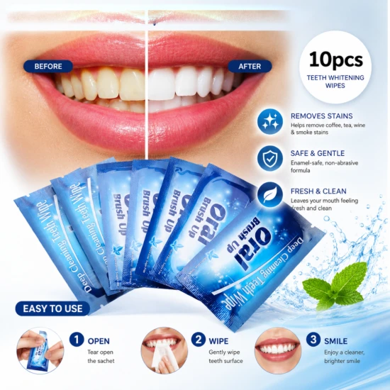 Deep Cleaning Teeth Wipes 10pcs