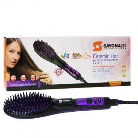 Sayona Ceramic Hot AIR Brush Straightener