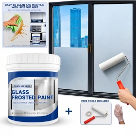 Glass Frosted Paint – Privacy Coating for Windows & Glass Doors, Translucent Matte Finish for Home & Office Use