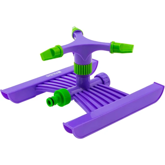 PALISAD Plastic Sprinkler Rotating with 3 Blades Nozzle 3/4in On Support Field Area 180 sq.m, 15m