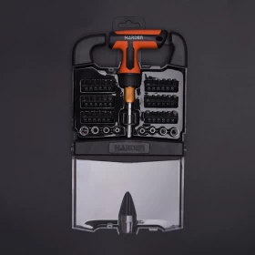 Ratchet Screwdriver & Bits Set 46Pcs Harden