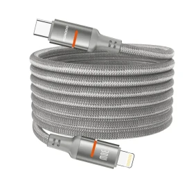 Porodo 30W Type-C to Lightning Magnetic Braided Cable PD-CBL0030-GY-L