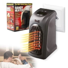 Practical small electric heater that plugs into a wall plug - 400 watts