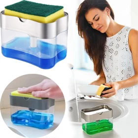 Soap Pump And Sponge Caddy 2 in 1