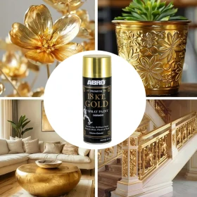 ABRO Spray Paint Premium Grade 18K Gold 400ml