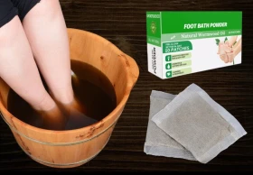 Foot Bath Powder, Wormwood Herb Foot Bath Bag, Foot Care Foot Relax,Reflexology Massage Herbs Spa Herbal Foot Soak,Lymphatic Ginger Foot