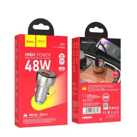 White Car Charger (Metallic Gray)