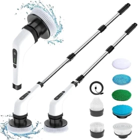 Porodo Lifestyle IPX6 Electric Spin Scrubber Cleaning Kit - White