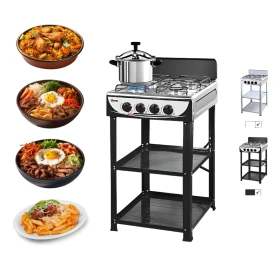 4-Burner Gas Stove with Automatic Ignition