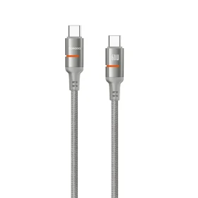 Porodo 60W Type-C to Type-C Magnetic Braided Cable  PD-CBL0030-GY-C