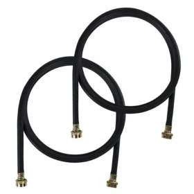 Rubber Washing Machine Hoses - Black 2 meters Houzz