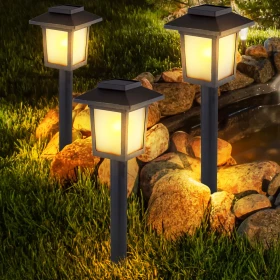 Solar powered LED lights, lantern design