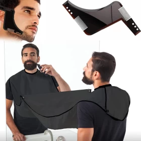 Beard Apron With Beard Shaping Tool