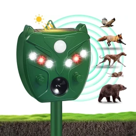 LED Solar Pet Light Animal Ultrasonic Cat Repellent Waterproof