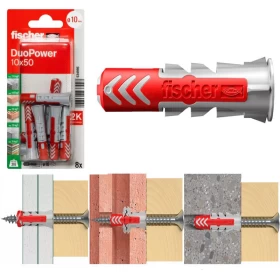 fischer DuoPower 10 x 50 S with screw 534999