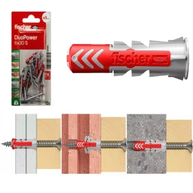 Fischer DuoPower 6 x 30 S With Screw 534997