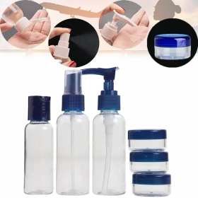 Travel Set - Bottles And Containers - 6Pcs