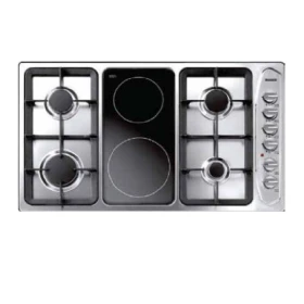 Gas and ceramic cooker 90 cm - Built in