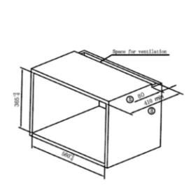 Microwave 23 liters - Built in
