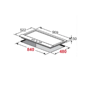 Gas Hob 90 cm - Built in