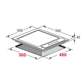 Gas - Electric Hob 60 cm - Built-in