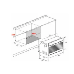 Gas Oven - Electric Grill 90 cm -Built in