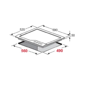 Gas Hob 60 cm - Built in