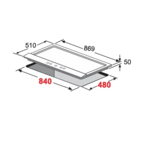 Gas Hob 90 cm - Built in