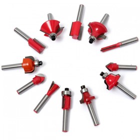 12Pcs Carbbide Router Bit Set