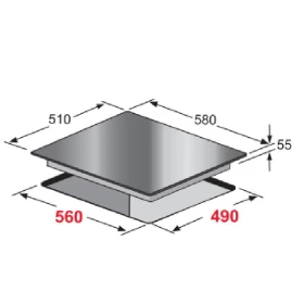 Vitroceramic 60 cm - Built in