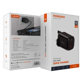 Porodo Dual-Port Quick Charger