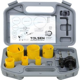 TOLSEN 9PCS BI-metal hole saw set 75861