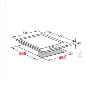 Gas Hob 60 cm - Built-in