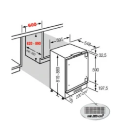 Refrigerator 82 cm - Built-in