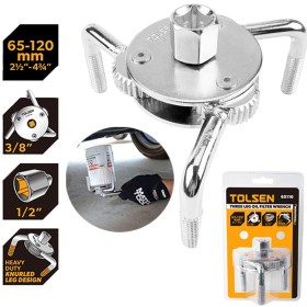 Tolsen Three leg oil filter wrench - 65110