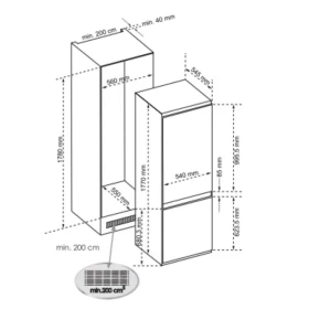 Refrigerator 177 cm - Built-in