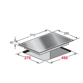 2 Vetroceramic 30 cm - built in